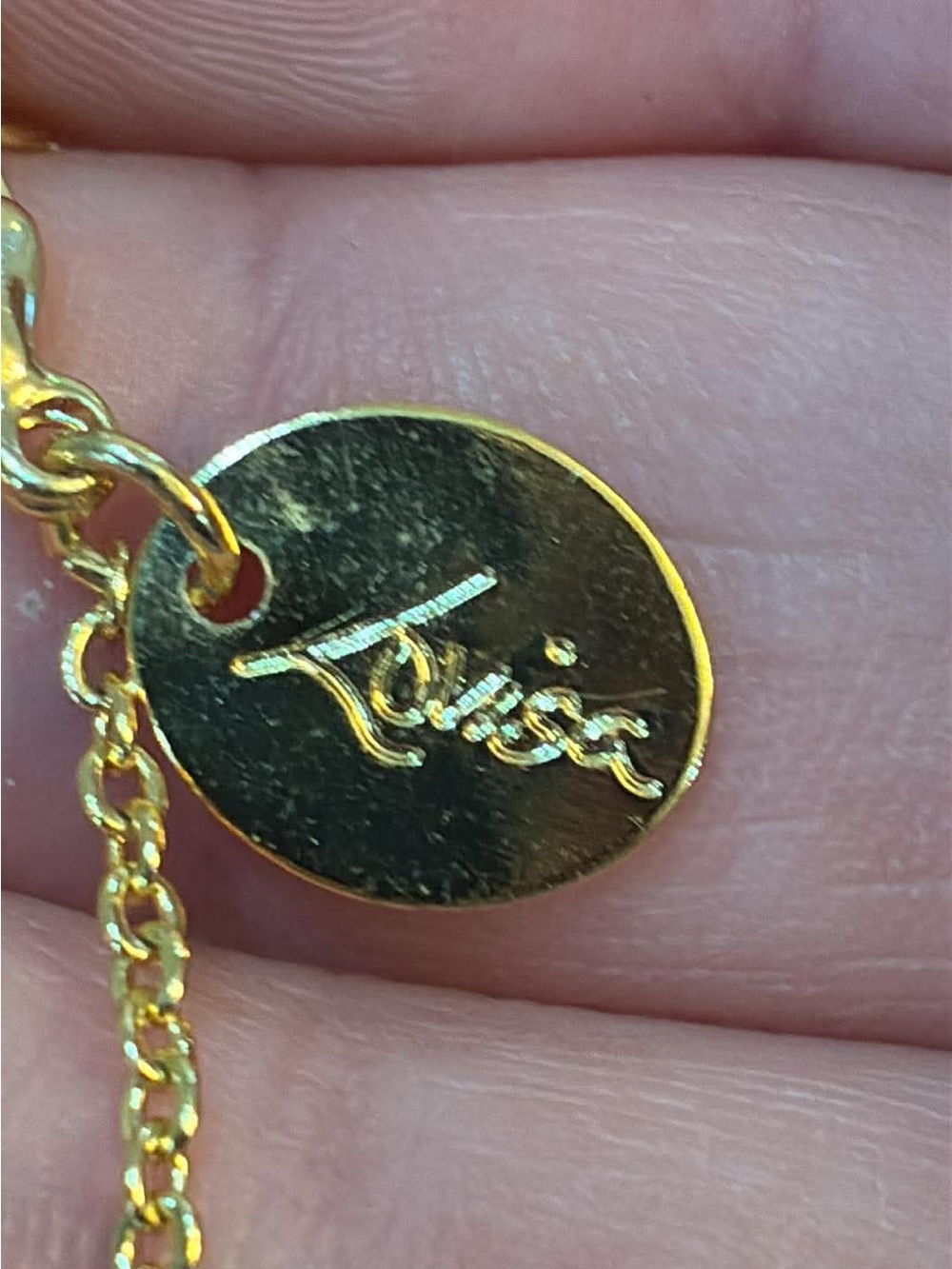 777 gold tone necklace - Picture 7 of 7